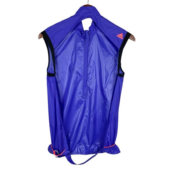 Adidas Terrex Agravic Windlatz Vest Purple 1/2 Zip Running Top Men's S - Picture 5 of 9